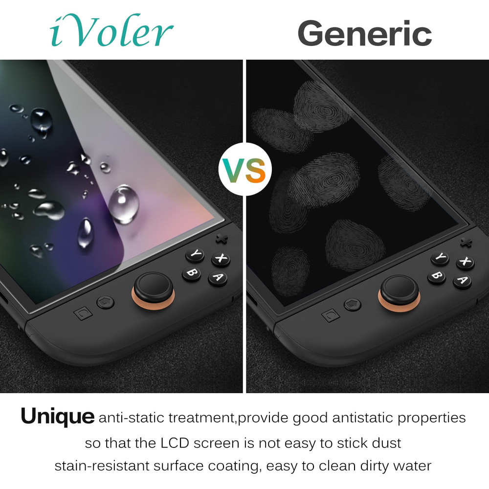 ivoler 3-Pack Tempered Glass Screen Protector for Switch 2 (2025) 7.9” HD Clear