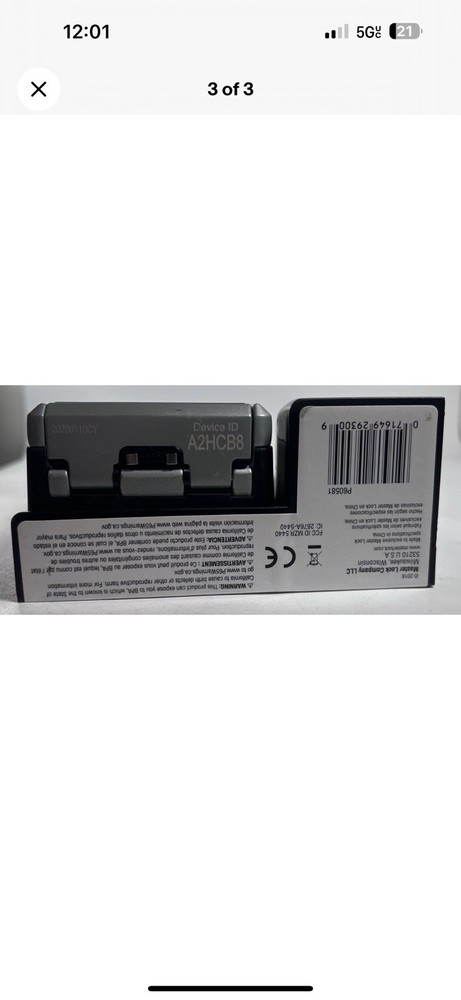Master Lock 5440D 3-1/4-inch Wide Bluetooth Electronic knob Mount Lock Box New