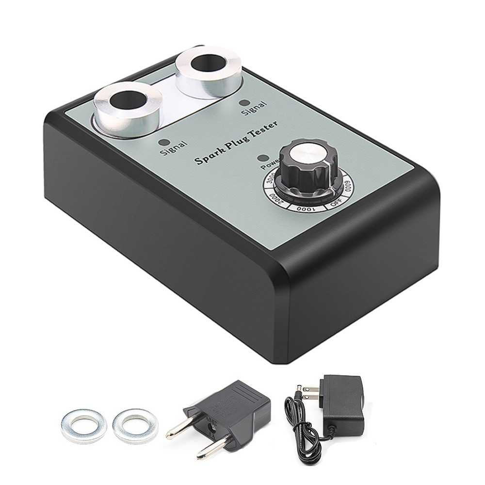 12V Dual Plug Car Kit Spark Plug Tester Gasoline Ignition Plug Diagnostic Tool