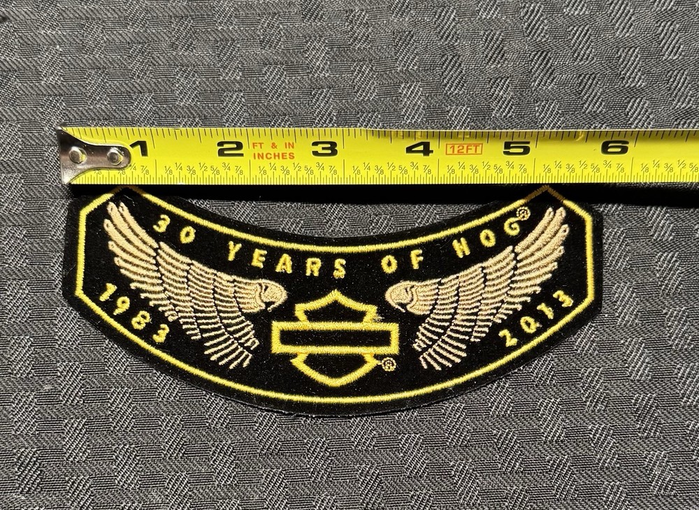 Harley Davidson 30 Years HOG 2013 Rocker Patch