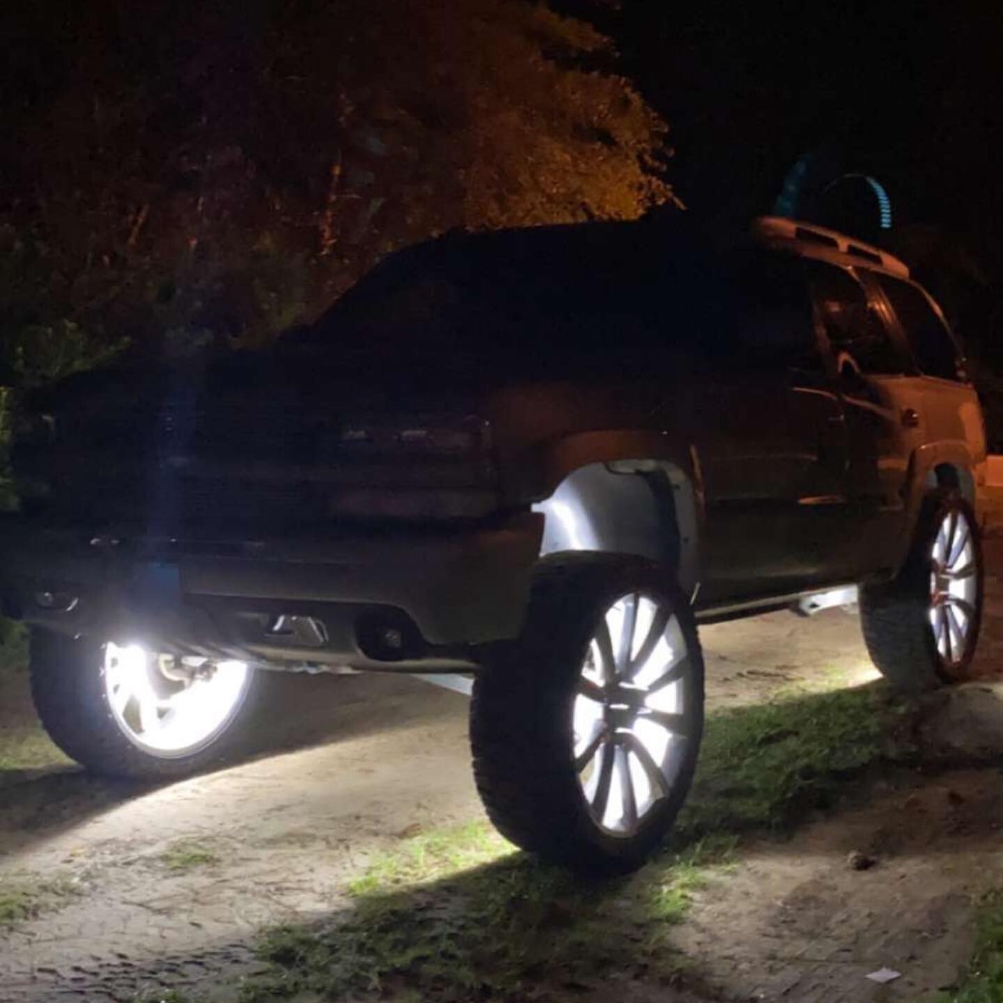 4x 15.5'' White LED Wheel Ring Lights For Truck Car Rim Lights Bluetooth Control