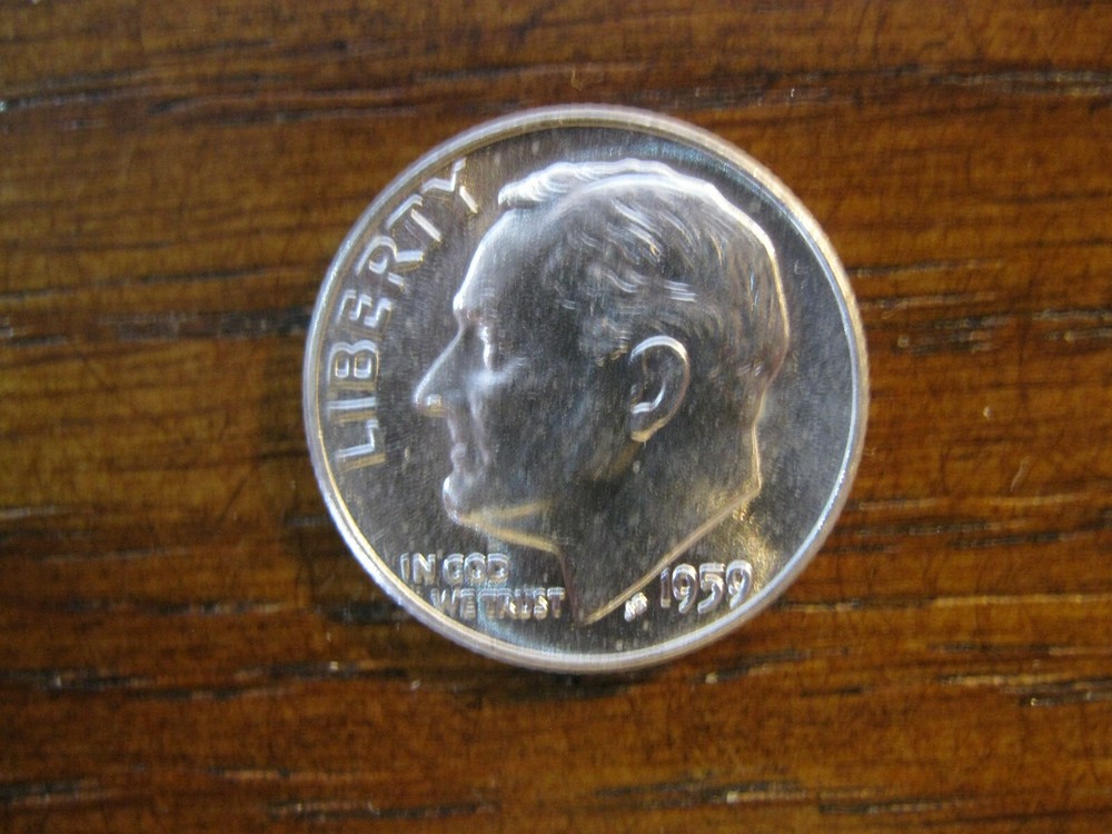1959 Roosevelt Dime Gem BU FTB!