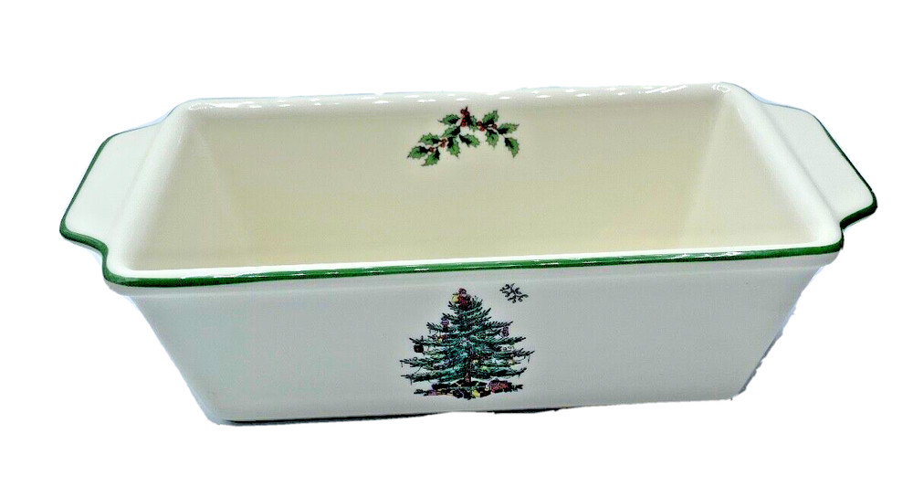 Spode Christmas Tree Mini Bread Pan 7.75" x 3.5" Multicolor