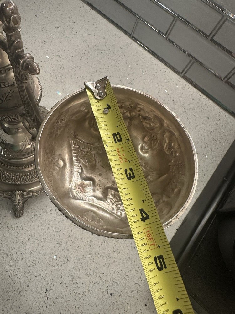 Contemporary Silver Plate Andrea by Sadek Centerpiece Three Bowl Compote