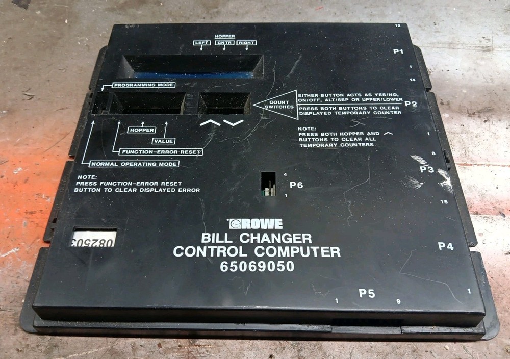 Rowe Bill Changer Control Computer 65069050 Untested