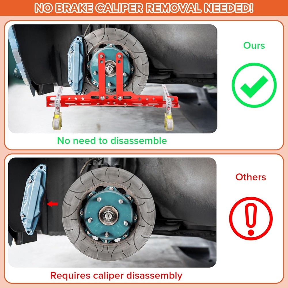 Upgraded Wheel Alignment Tool Kit, Toe Alignment Tool Plates with Extension Arms