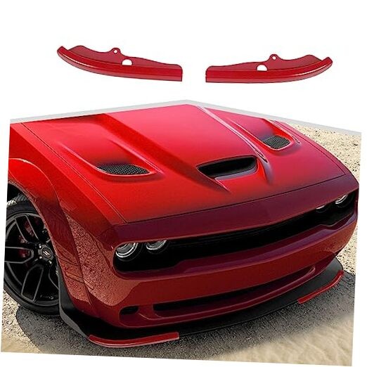 Front Bumper Lip Splitter Protector Cover Compatible with 2015 2016 2017 Red