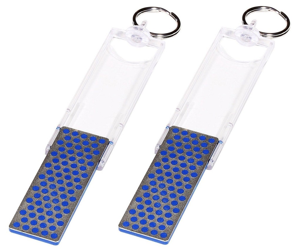 2 PACK DMT Mini-Sharp Keychain Sized Diamond Knife Sharpener w/Coarse Grit 5 ⅝"