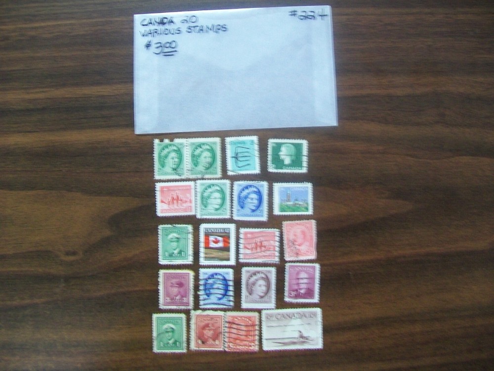 Canada Postage Stamps - Canada - Vintage - 20 Various Stamps (224)