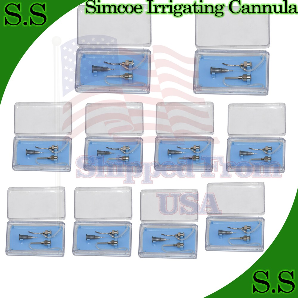 10 Simcoe Irrigating/Aspirating Cannula EYE Instruments