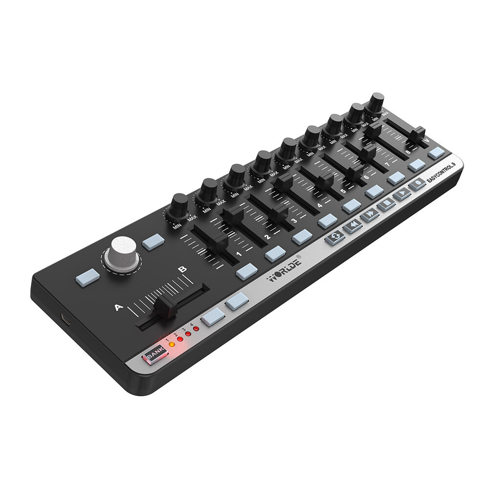 WorldE EasyControl.9 Portable Mini USB 9 Slim-Line Control MIDI Controller Syste
