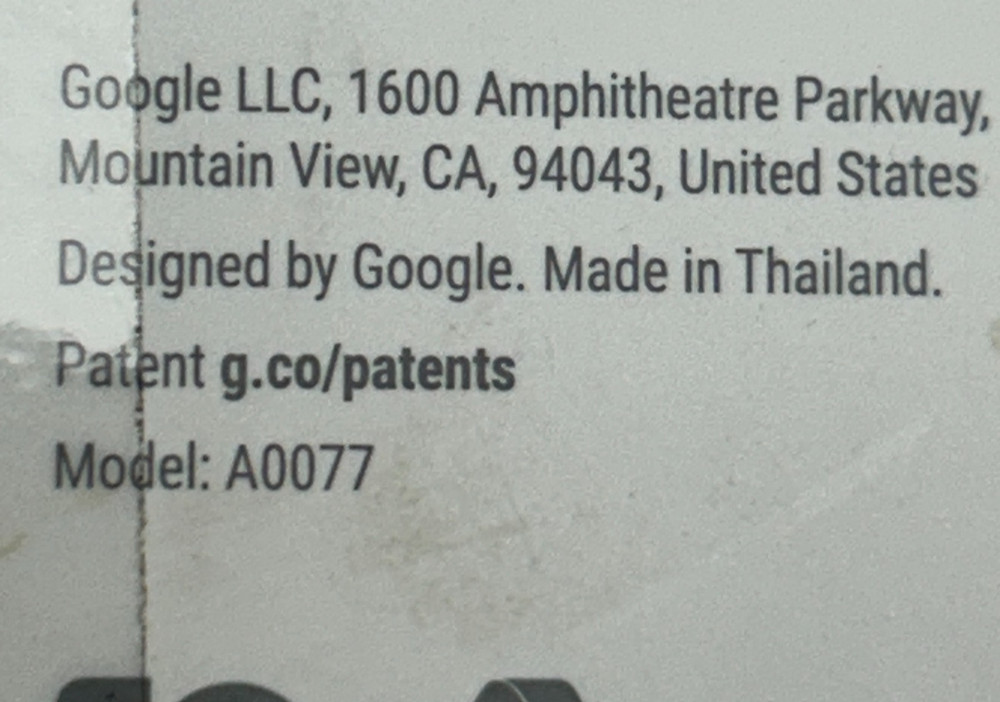 Google Nest Hello Video Doorbell A0077