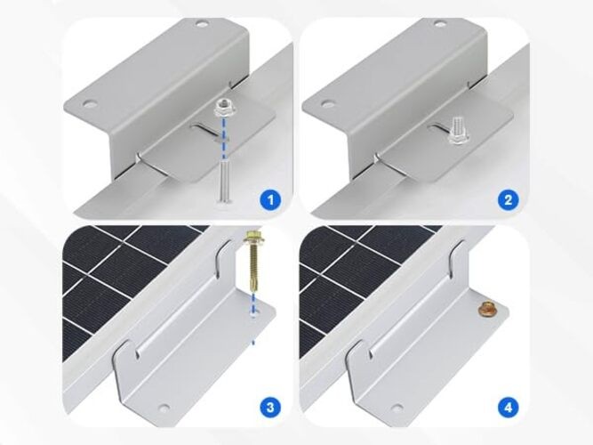 16 Units Solar Panel Mounting Brackets,Z Bracket Sets 4 Pack Z Bracket