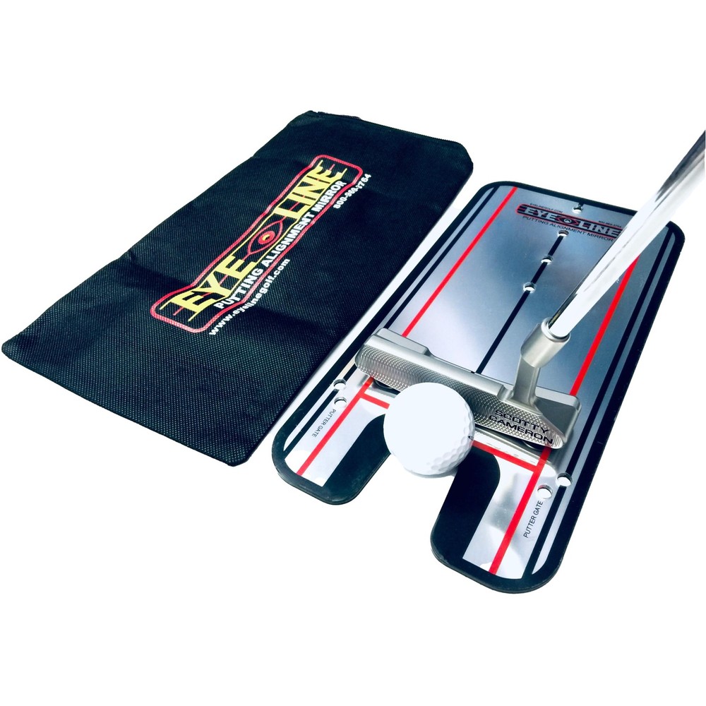EyeLine Golf Putting Alignment Mirror Portable Practice Putting Trainer Aid A...