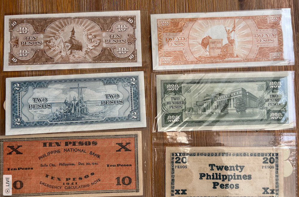 PHILIPPINES WWII 14 BANKNOTES