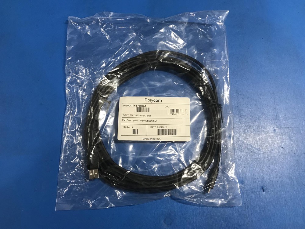 Polycom 2457-85517-001 USB 2.0 Type-C to USB Type-A Cable 5m