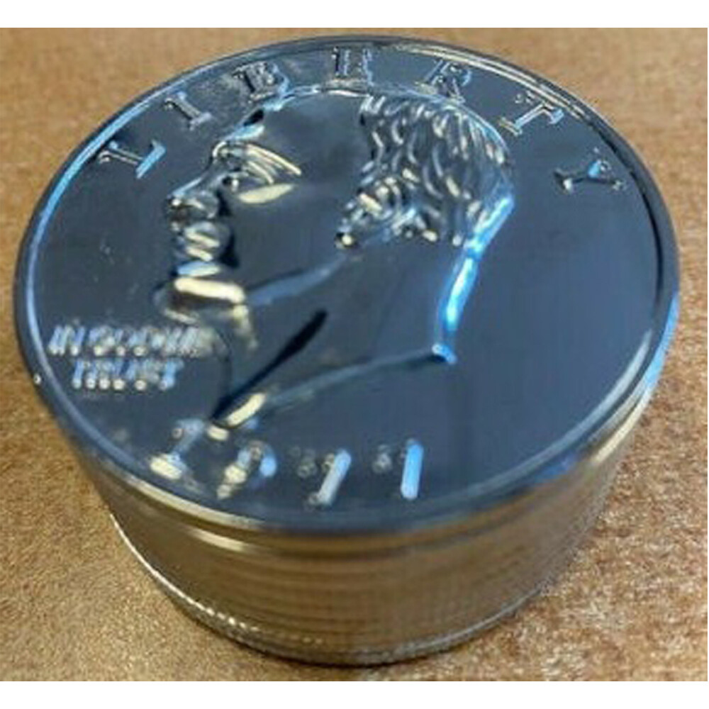 2" 3 Layer Metal Tobacco Crusher Hand Muller Smoke Herbal Large US $ Grinder