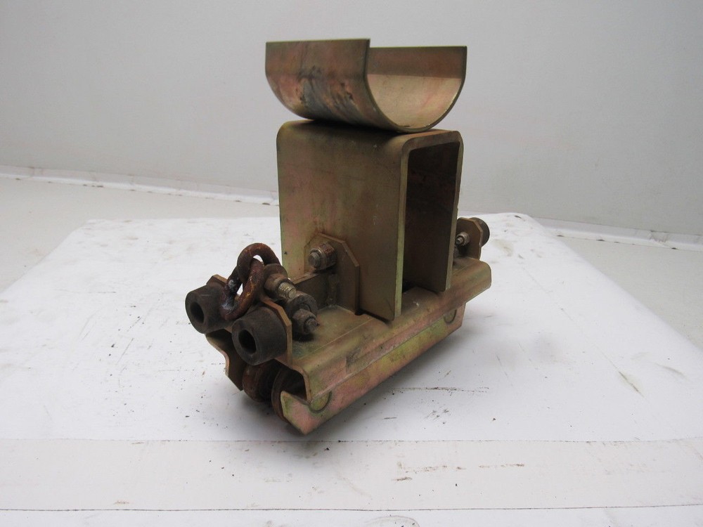 Bridge Crane C-Track Flat Cable Festoon Single Saddle Trolley 8"