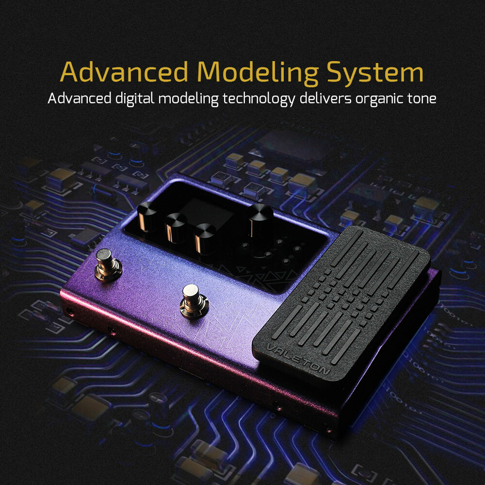 Valeton Multi Guitar Effects Processor 140 Built in Effects Expression Pedal