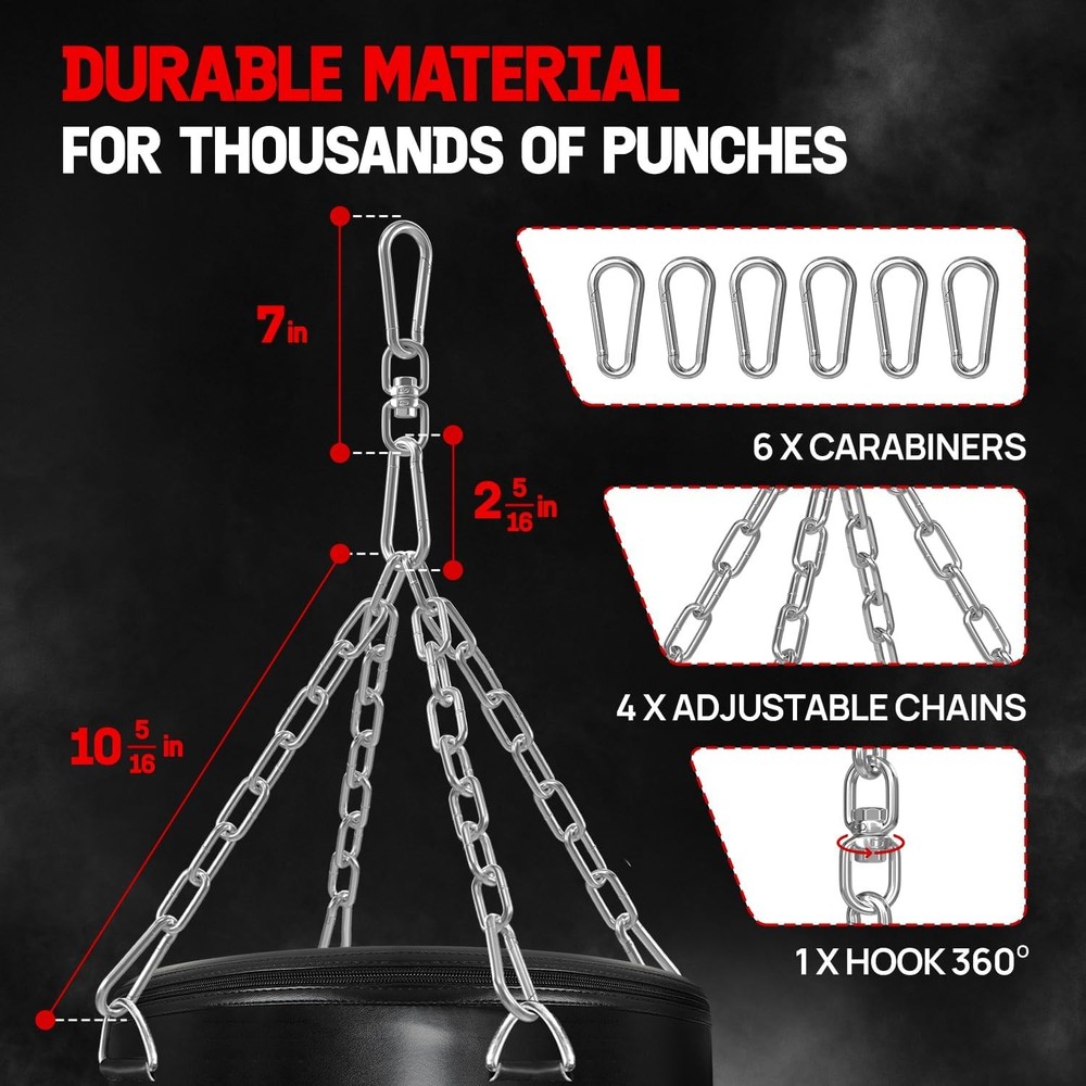 Punching bag hanger mounting kit