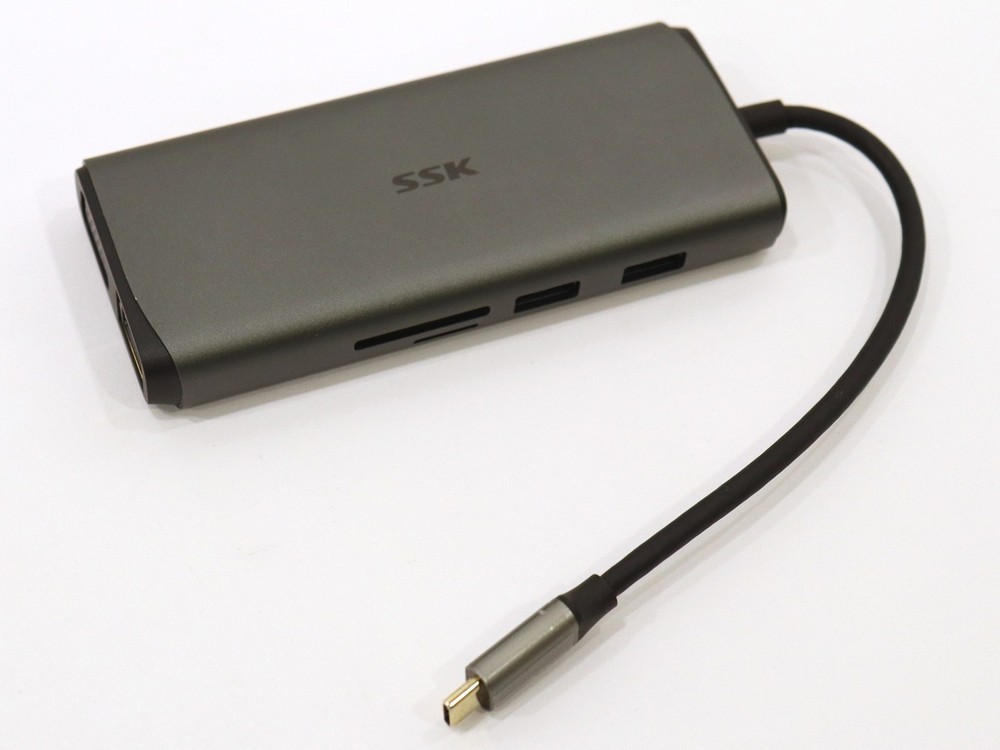 SSK Type-C Multi-Function 11-Port 4K Docking Station SC211 (Silver) Refurbished