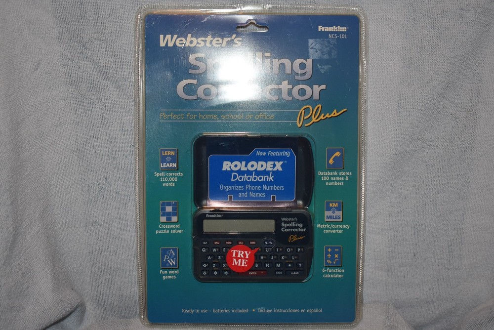 Franklin Webster’s Spelling Corrector Plus NCS-101 Rolodex Databank Sealed