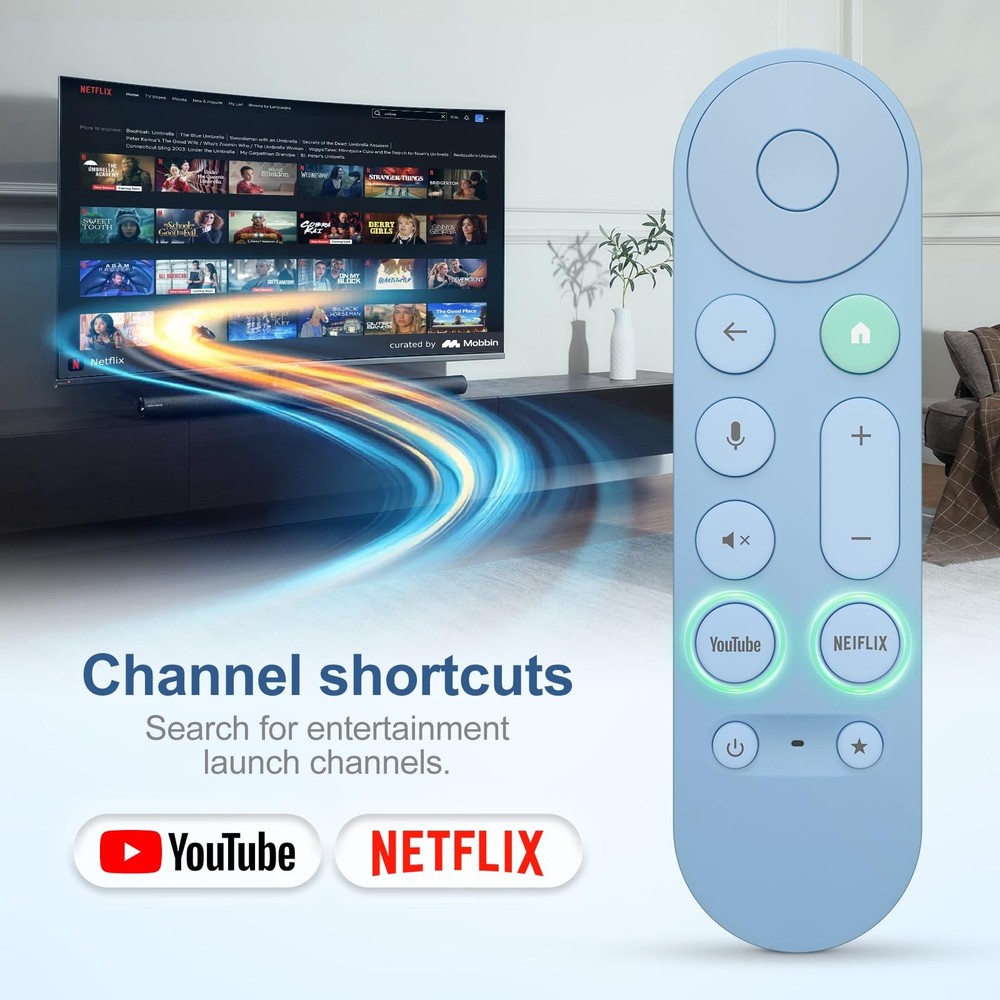 Voice Replacement for Google Chromecast Remote（Blue）, Blue