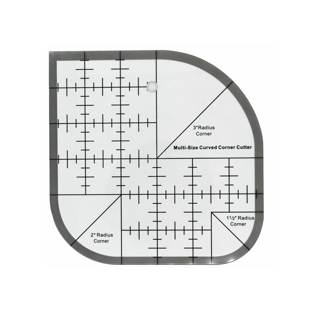 Quilting Ruler Tool, Curved Corner Cutter, Patchwork Template Clear