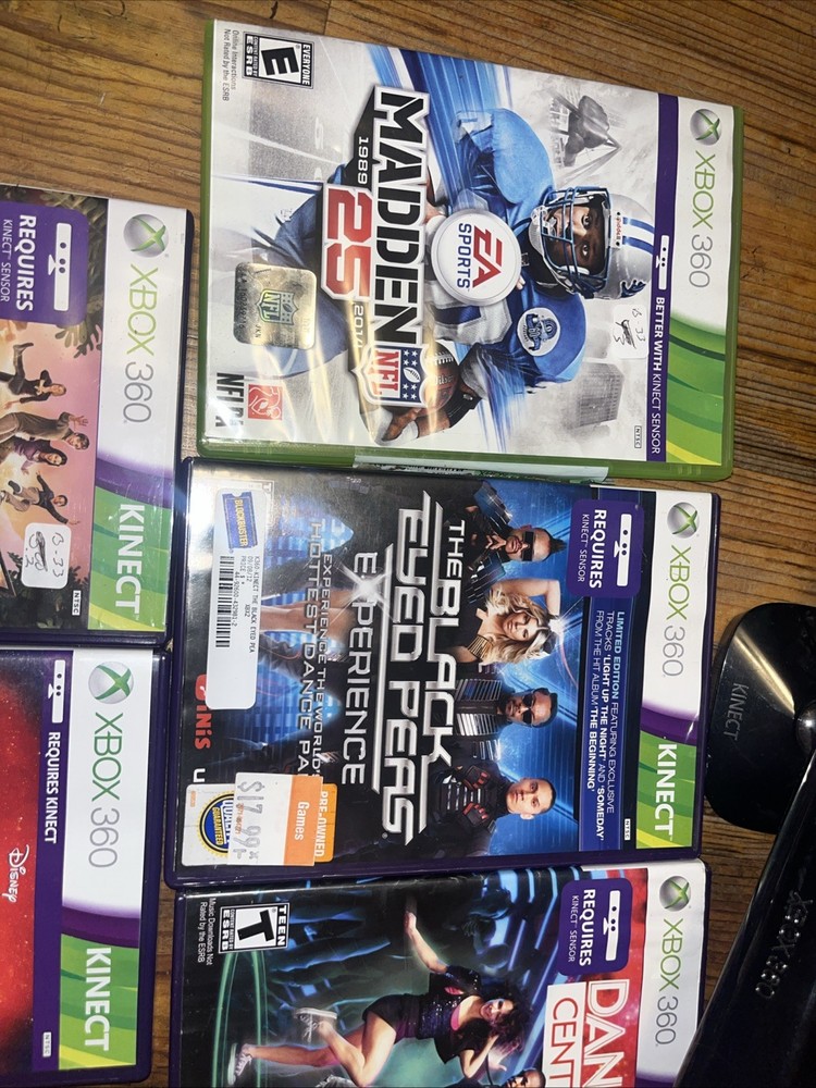 Xbox 360 Kinect Camera With Games - Kinect Games Bundle