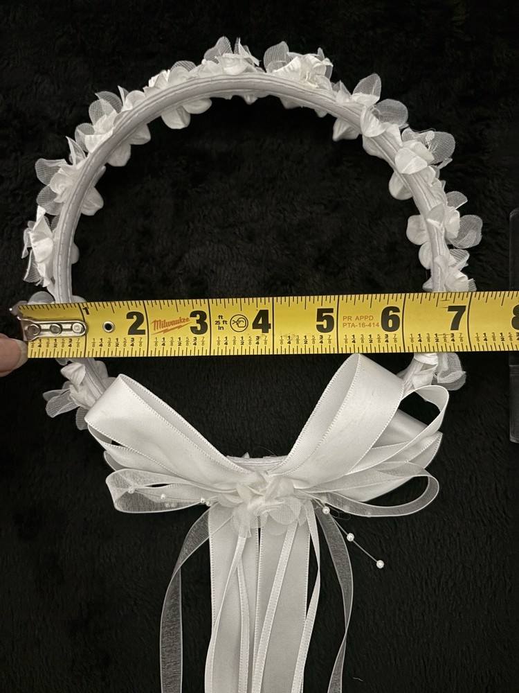 Beautiful White First Communion Or Baptism Headpiece