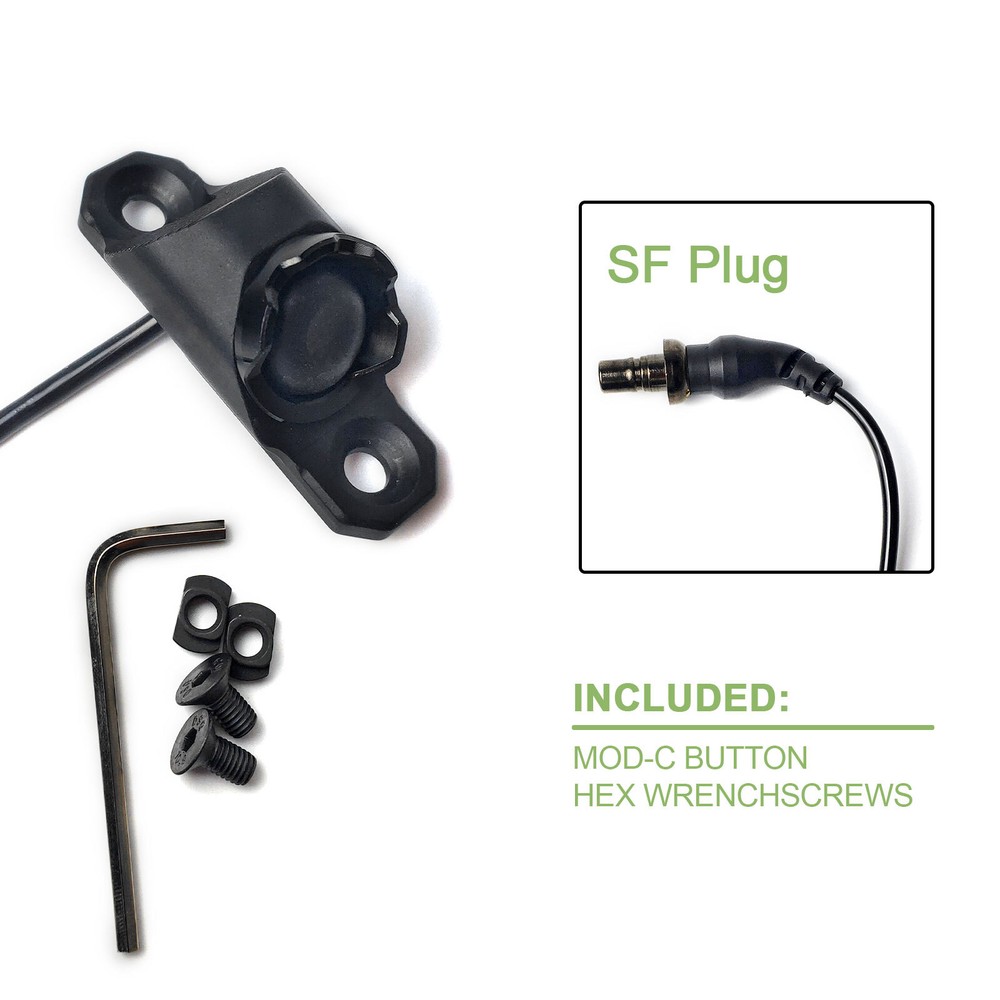 Hot Button 45° Remote MLOK Mount Crane Plug For SF M300 M600 Flashlight Switch
