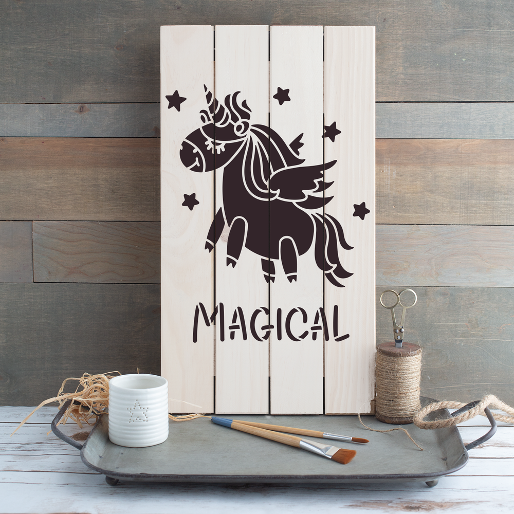 Unicorn Magical Stencil - Durable & Reusable Mylar Stencils