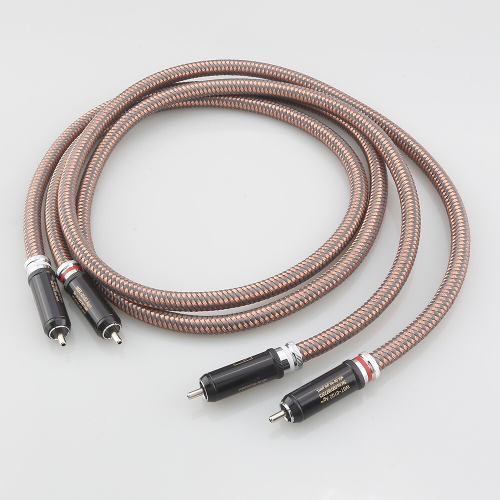 Pair Audiophile RCA Cable OCC pure copper RCA Interconnect Audio Cable