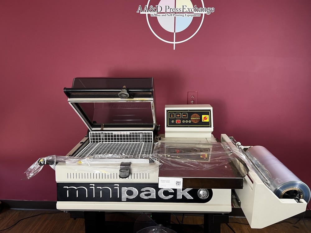 MINIPACK FM 75 DIGIT SEMI-AUTOMATIC SHRINK WRAP MACHINE !Video!