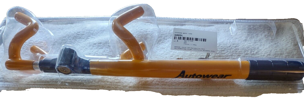 TWIN HOOK STEERING WHEEL LOCK - NEW IN PKG - AUTOWEAR - 6009L