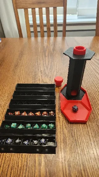 Modular Rollup Dice Box Tower Converter - Compatible with Small & Large Dice