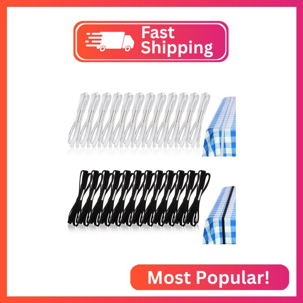 Riakrum Table Bungees Tablecloth Strap Elastic Adjustable Tablecloth Band Bungee
