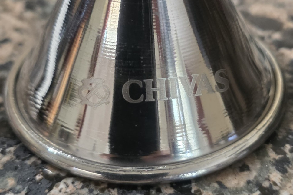 Chivas JIGGER 1oz. X 1.25oz. Cocktail Bar Shot Liquor Stainless Measuring