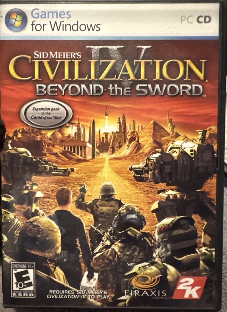 Lot 2: Sid Meier's Civilization IV & Beyond The Sword Game PC, CD-ROM Software