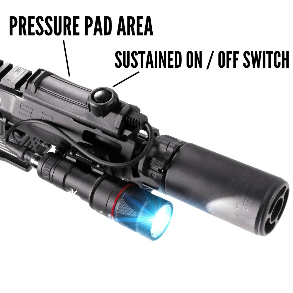 KTactical Rail Mount Weapon Light with Pressure Pad and Back Button