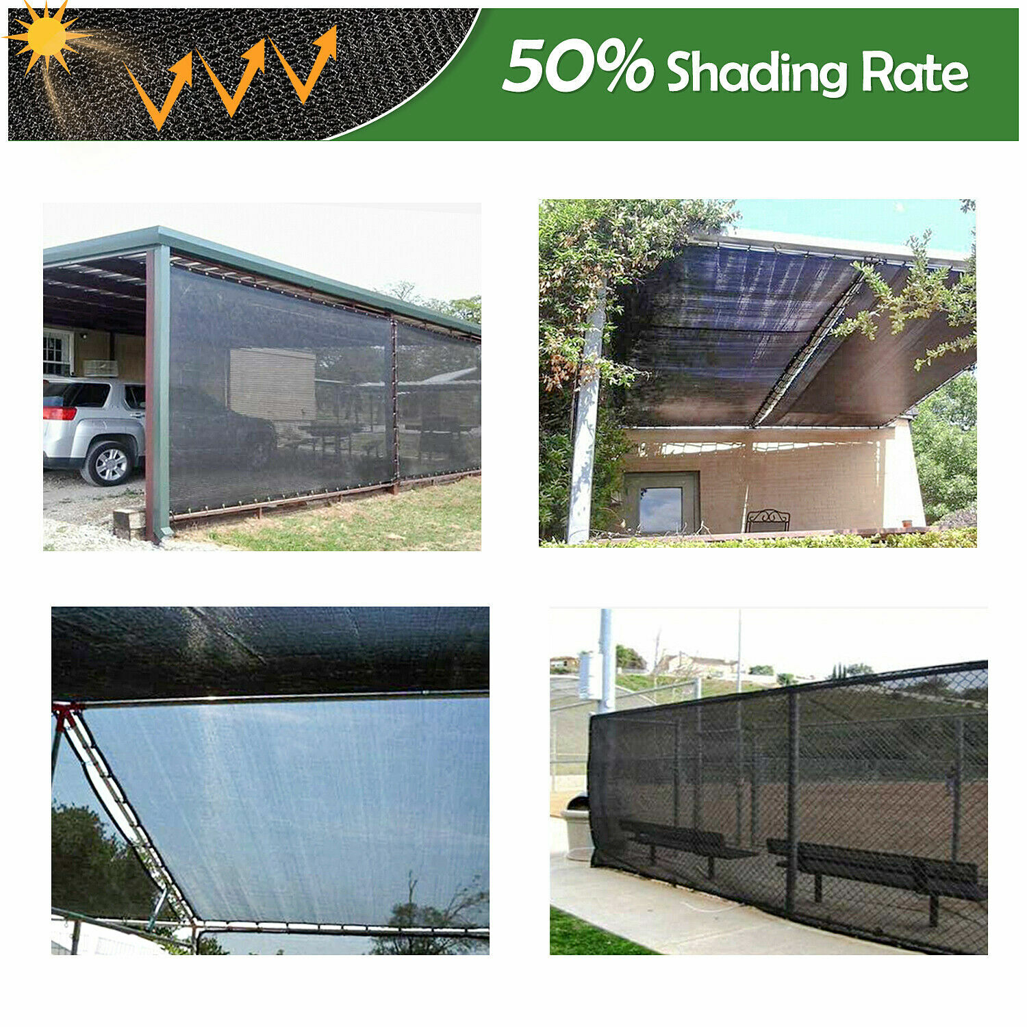 50% UV Resistant Shade Cloth Plant Garden Greenhouse Mesh