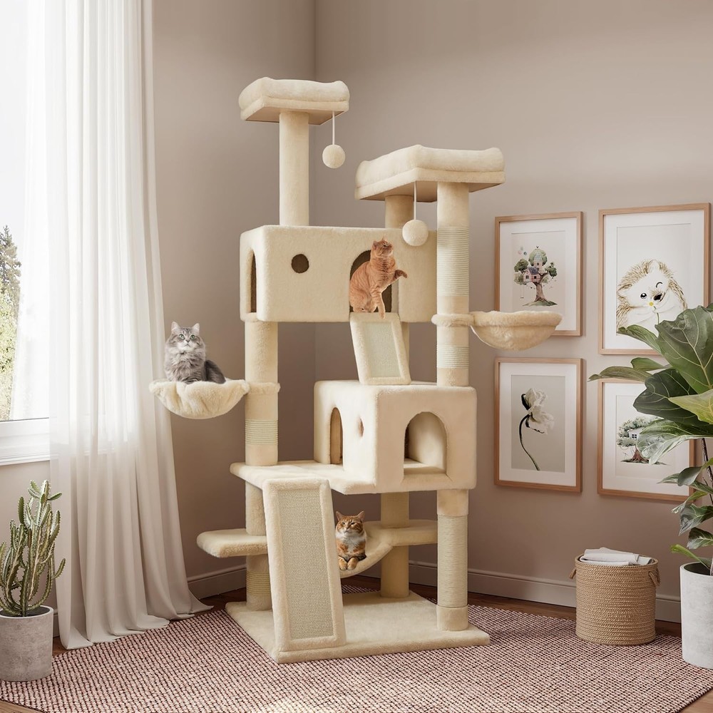 Larr Cat Tree Tower Condo for Indoor Kitties/Multi-Level