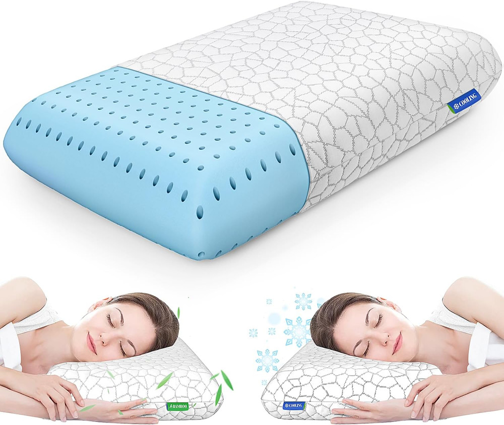 Memory Foam Pillows for Sleeping, Bed Pillow with Removable and Machine Washable