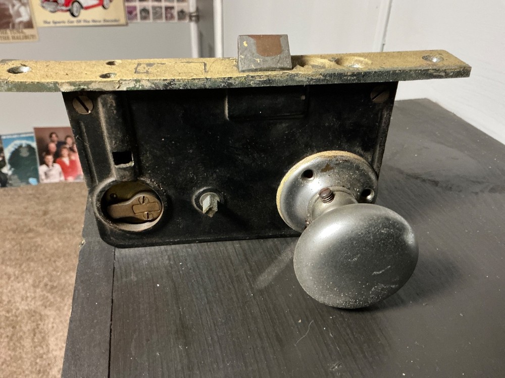 vintage mortise door lock set