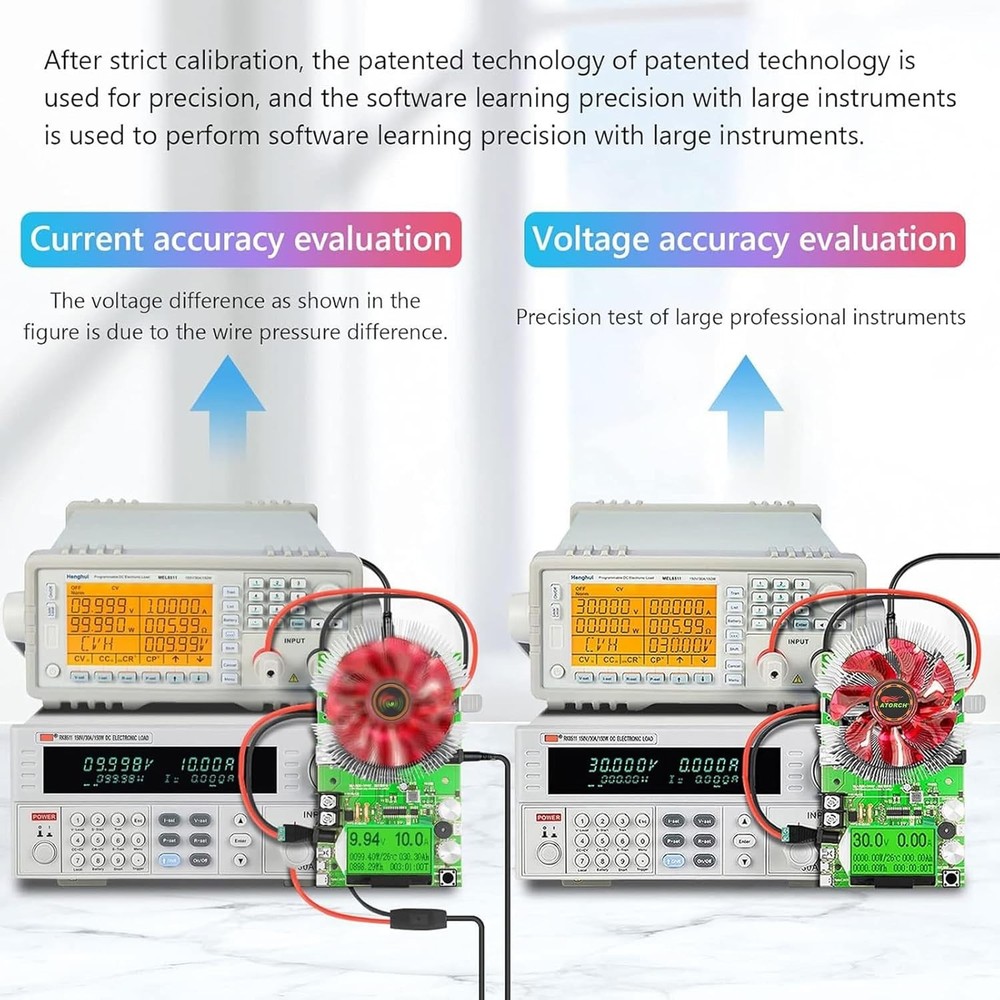 Versatile 200V Electronic Load Tester - Portable 20A Resistor Multimeter Module