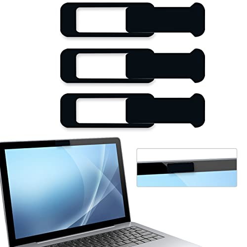 Webcam Cover, 3 Pieces, Laptop Camera Cover, Privacy Shielding Capacity black