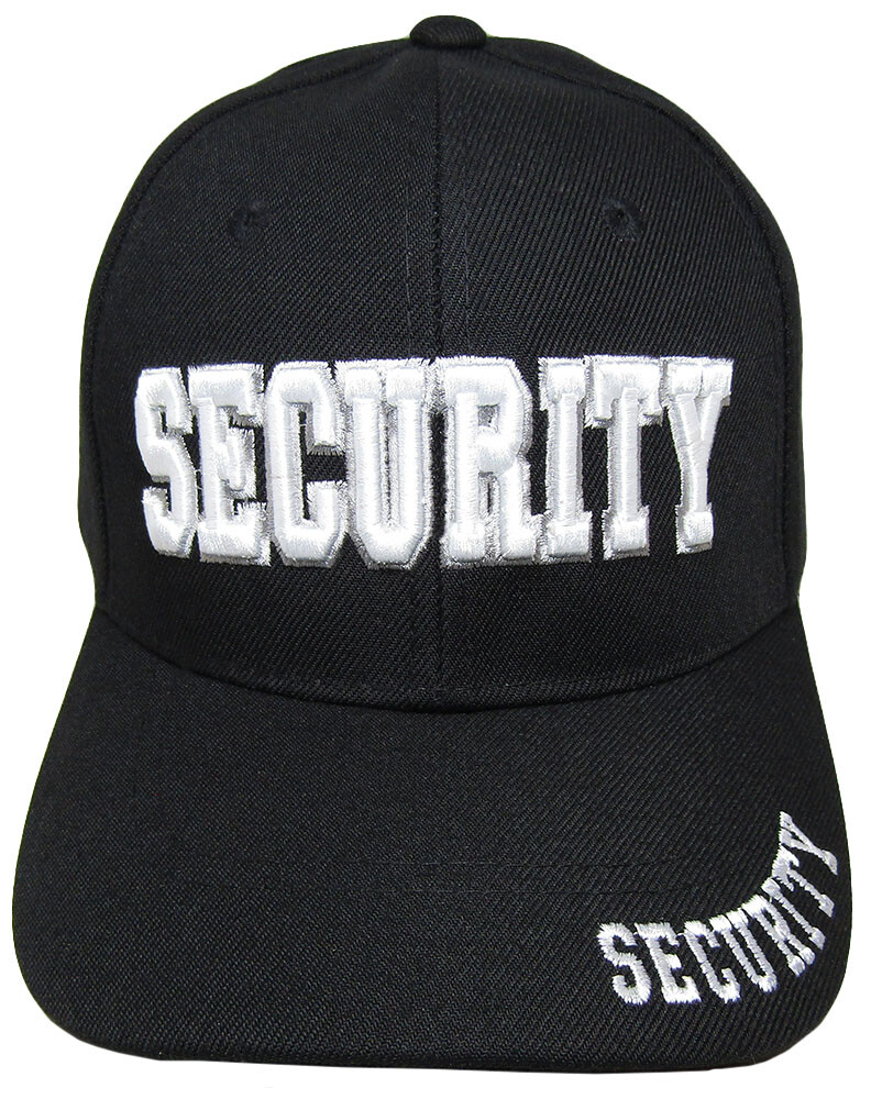 Security Hat Officer Guard Baseball Cap Adjustable Black Hat Headwear