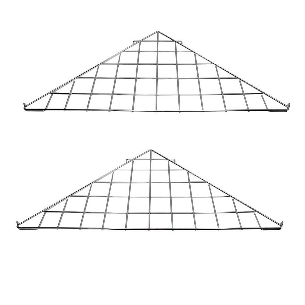 Corner Triangle Wire Grid Shelf Slat Grid 24" x 24" x 32"