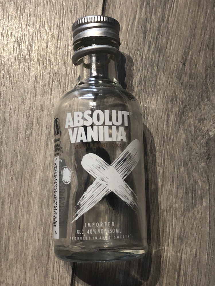 Absolut Vanilla Flavoured Vodka 50ml EMPTY BOTTLE upcycling