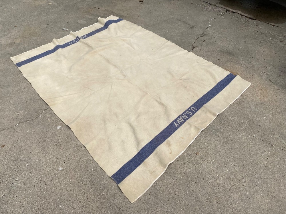 ORIGINAL WWII US NAVY WOOL FIELD BLANKET